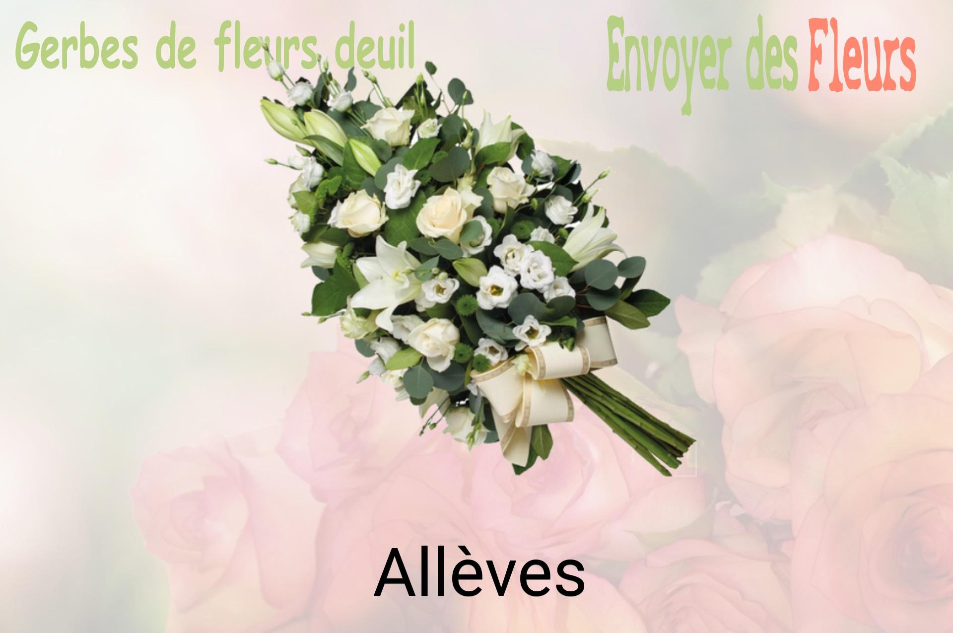 Gerbe de fleurs de deuil livrée à Allèves